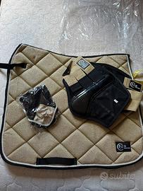 Equitazione set sottosella cuffia stinchiere