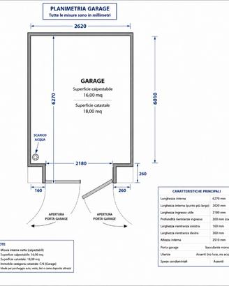 Garage di 18 mq a Spezzano - NO Spese Condominiali