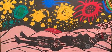 Grafica su cartone del pittore belga Corneille
