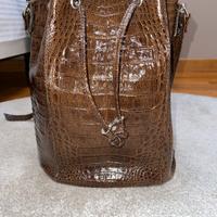 Borsa secchiello vintage coccodrillo Brasilia