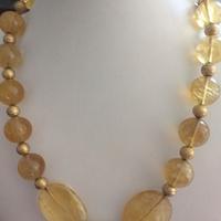 Collana quarzo rutilato giallo