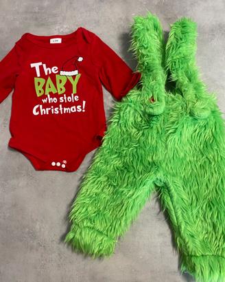 Vestito Grinch Natale neonato