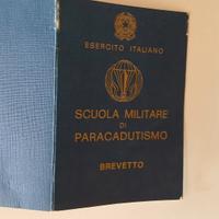 BREVETTO MILITARE PARACADUTISTI ANNI 80