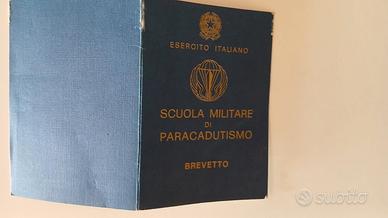 BREVETTO MILITARE PARACADUTISTI ANNI 80