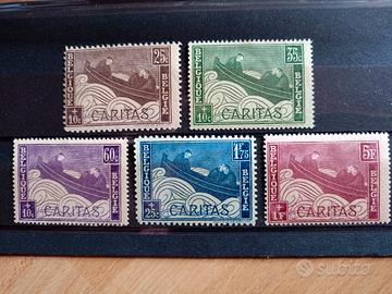 Francobolli Belgio 1927 CARITAS serie mh
