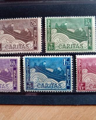 Francobolli Belgio 1927 CARITAS serie mh