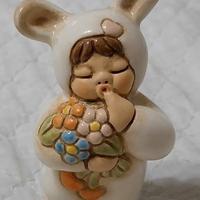 Thun Raro Bimbo Coniglio Lucido Fiori.