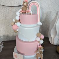 torta scenografica rosa orsetti arcobaleno 