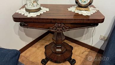 Tavolo da gioco antico stile Luigi Filippo - XIX S