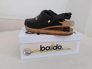 Zoccoli in legno con molla Baldo nero