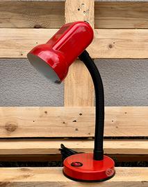 Lampada da Tavolo Vintage Veneta Lumi 1970 Rossa