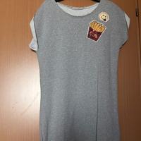 Vestito corto o  felpa lunga.