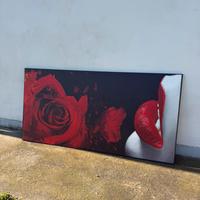 Quadro “Labbra e Rosa” (Stampa su Tela 160×107 cm)