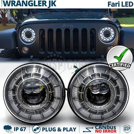 Fari LED per Jeep Wrangler JK OMOLOGATI Angel Eyes