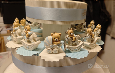 Set bomboniere battesimo Bambino Orsetti 16 Pz