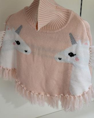 poncho bambina unicorno