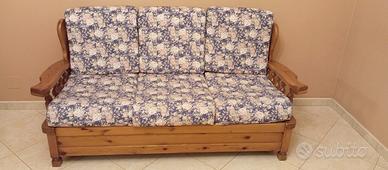 Divano letto matrimoniale rustico