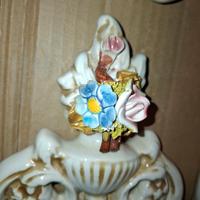 coppia di applique boschieri in ceramica 