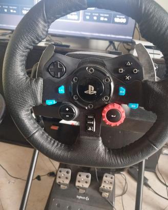 logiteck g29 ps5 ps4 pc + pedaliera, usato 3 volte