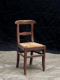 Set di quattro sedie rustiche antiche