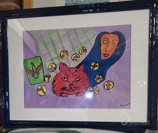 Cristina Tronci tecnica mista su carta.