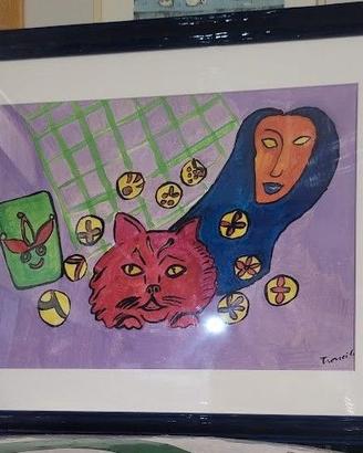 Cristina Tronci tecnica mista su carta.