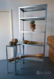 SCAFFALE METALLICO ZINCATO 150X80X30 CON 4 RIPIANI