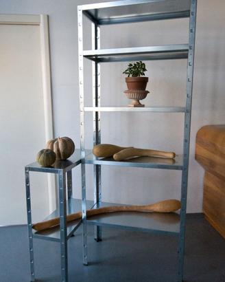 SCAFFALE METALLICO ZINCATO 150X80X30 CON 4 RIPIANI