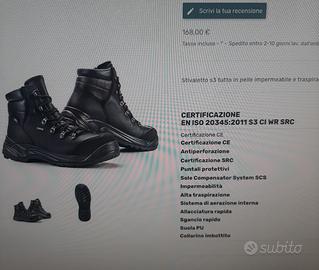 scarpa antinfortunistica nuova Abbigliamento e Accessori In