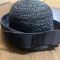 Cappello vintage rafia modista originale anni '60