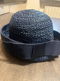 Cappello vintage rafia modista originale anni '60