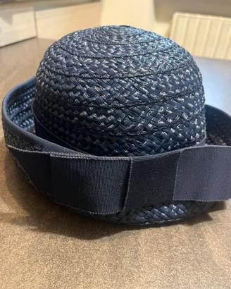 Cappello vintage rafia modista originale anni '60