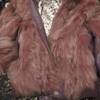 giacca stupenda volpe rosa
