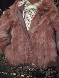 giacca stupenda volpe rosa
