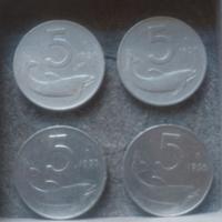 Monete italiane 5 e 10 lire