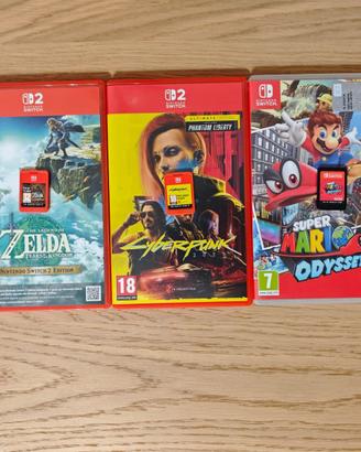 Giochi switch e switch 2
