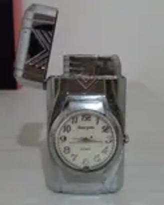 accendino zippo quartz con orologio 