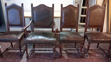 Sedie in pelle