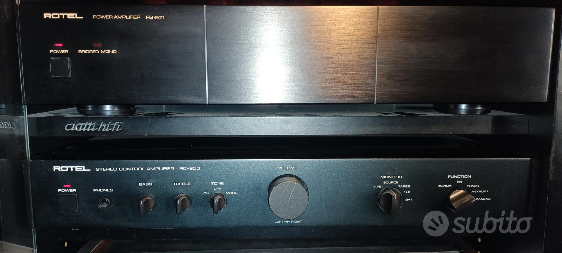 Amplificatore Rotel RB 971+Preamplificatore RC 850 - Musica e Film In ...