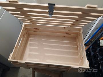 Cassetta in legno stile natalizio per  Vini