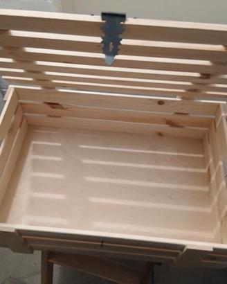 Cassetta in legno stile natalizio per  Vini