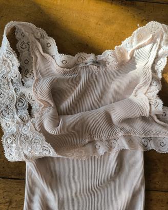 Top Intimissimi beige – cotone e seta, taglia S