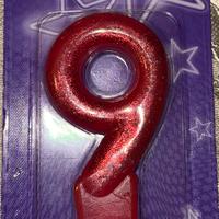 Candela Numero 9 Rossa Amscan