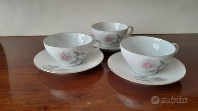 3 Tazze Vintage C.C. Trilling Porzellanfabrik
