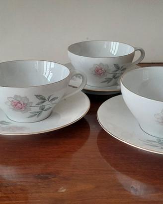 3 Tazze Vintage C.C. Trilling Porzellanfabrik