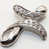 Splendido crocefisso argento pietre CZ