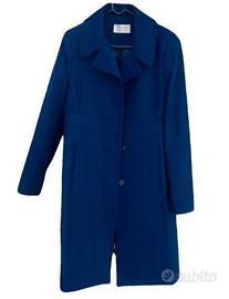 Cappotto KAOS lana monopetto 44 blu MADE IN ITALY