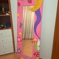 Specchio rosa fatto a mano