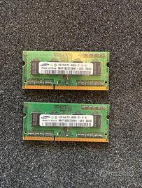 2 Banchi RAM 1GB So-Dimm