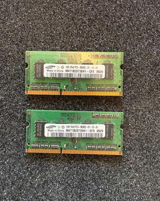 2 Banchi RAM 1GB So-Dimm